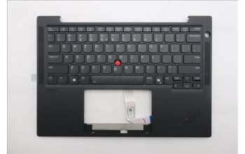 Lenovo 5M11S38007 C-Cover with keyboard, US English Euro, Black, Backlight, US