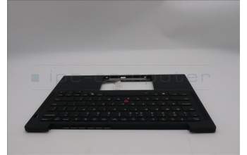 Lenovo 5M11S38007 C-Cover with keyboard, US English Euro, Black, Backlight, US