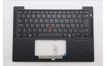 Lenovo 5M11S38064 C-Cover with keyboard, Swedish/Finnish, Black, Backlight, UK