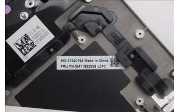 Lenovo 5M11S53509 C-Cover with keyboard, Nordic, Black, Backlight, WWAN, UK