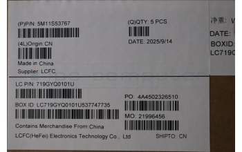 Lenovo 5M11S53767 MECH_ASM FRU KBD W/C GER BL(CHY)UK BK