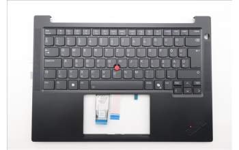 Lenovo 5M11S53775 C-Cover with keyboard, Hungarian, Black, Backlight, UK