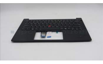 Lenovo 5M11S53827 C-Cover with keyboard, US English Euro, Black, Backlight, US