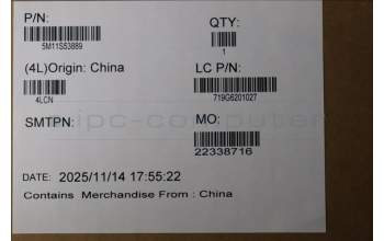 Lenovo 5M11S53889 Lenovo LCD Module, 15.3\", 2.8K, Touch, Glare, OLED, 500nit, 100%DCI-P3, Color Calibration, White