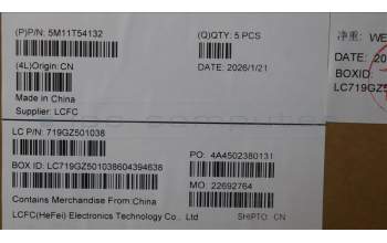 Lenovo 5M11T54132 MECH_ASM BKLT KB NP BK GER PMX