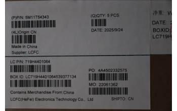 Lenovo 5M11T54343 C-Abdeckung mit Tastatur, Englisch (GB), schwarz, Hintergrundbeleuchtung