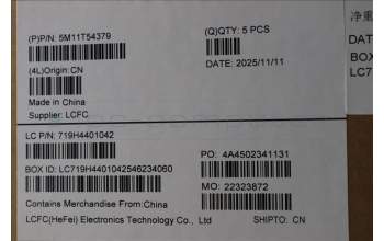Lenovo 5M11T54379 MECH_ASM BL KB BK SC CZE/SLK SRX