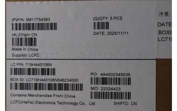 Lenovo 5M11T54383 C-Cover with keyboard, Danish, Black, Backlight, Smart Card Reader, UK