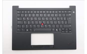 Lenovo 5M11T55123 C-Cover with keyboard, Estonian, Black, Backlight, Smart Card Reader, UK