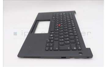 Lenovo 5M11T55123 C-Cover with keyboard, Estonian, Black, Backlight, Smart Card Reader, UK