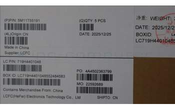 Lenovo 5M11T55191 C-Abdeckung mit Tastatur, Slowenisch, schwarz, Hintergrundbeleuchtung, Chipkartenleser