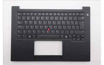 Lenovo 5M11T55199 C-Abdeckung mit Tastatur, Schwedisch/Finnisch, schwarz, Hintergrundbeleuchtung, Chipkartenleser