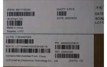 Lenovo 5M11T55203 C-Abdeckung mit Tastatur, Schweiz, schwarz, Hintergrundbeleuchtung, Chipkartenleser