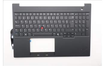 Lenovo 5M11T55262 C-Cover with keyboard, Estonian, Black, Backlight, Number Pad, UK