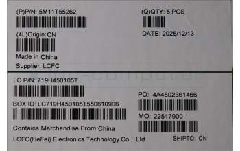 Lenovo 5M11T55262 C-Cover with keyboard, Estonian, Black, Backlight, Number Pad, UK