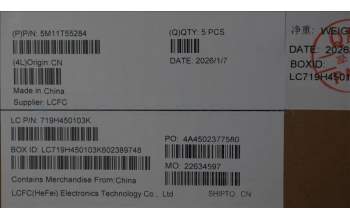 Lenovo 5M11T55284 C-Abdeckung mit Tastatur, Ungarisch, schwarz, Hintergrundbeleuchtung, Ziffernblock