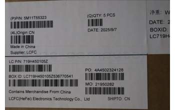 Lenovo 5M11T55323 C-Cover with keyboard, Switzerland, Black, Backlight, Number Pad, UK