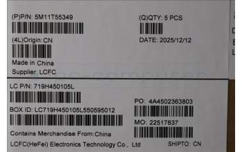 Lenovo 5M11T55349 MECH_ASM BL KB NP BK WW ARA PMX