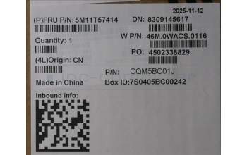 Lenovo 5M11T57414 C-Cover with keyboard, Swedish/Finnish, No NFC, UK