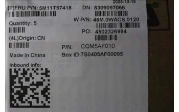 Lenovo 5M11T57418 C-Cover with keyboard, Switzerland, No NFC, UK