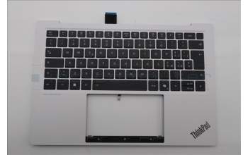 Lenovo 5M11U03807 C-Abdeckung mit Tastatur, Italienisch, Schwarz/Weiß, Fingerabdruck, WLAN