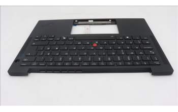 Lenovo 5M11U08128 C-Cover with keyboard, Danish, Black, Backlight, NFC, UK