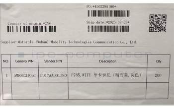 Lenovo 5M88C31061 TB361FU SIM TRAY_GR&*5017AA001780 CS