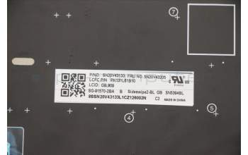 Lenovo 5N20V43205 Keyboard Internal, UK English, Black, Backlight, UK