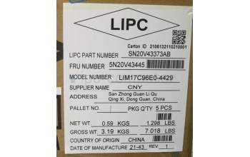 Lenovo 5N20V43445 NB_KYB CMSK-CS20,SV-NBL,CHY,SPA