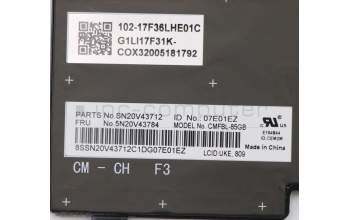 Lenovo 5N20V43784 NB_KYB CMFL-CS20,BK-BL,CHY,UKE