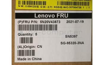 Lenovo 5N20V43873 Keyboard Internal, Arabic, Black, Non-Backlight, US