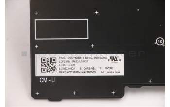 Lenovo 5N20V43900 Keyboard Internal, Estonian, Black, Non-Backlight, UK