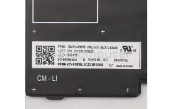 Lenovo 5N20V43908 Keyboard Internal, Portuguese, Black, Backlight, UK