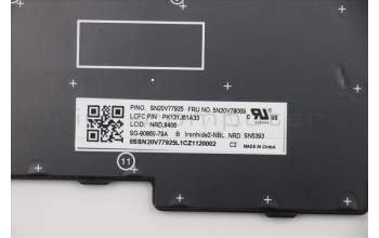 Lenovo 5N20V78069 Keyboard Internal, Nordic, Black, Non-Backlight, w/Number, UK