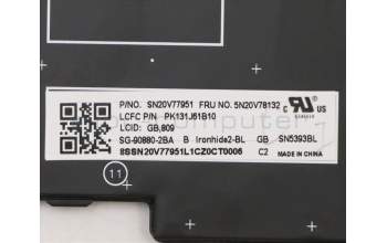 Lenovo 5N20V78132 NB_KYB CMNM-CS20,BK-BL,LTN,UK