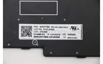 Lenovo 5N20V78141 NB_KYB CMNM-CS20,BK-BL,LTN,FRA/ENG