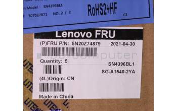 Lenovo 5N20Z74879 Keyboard Internal, Slovenian, Black, Backlight, w/Number, UK