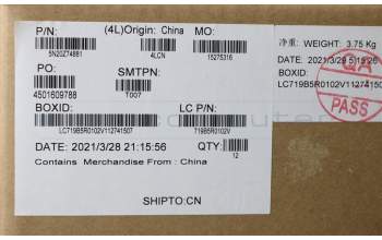 Lenovo 5N20Z74881 Keyboard Internal, Swiss, Black, Backlight, w/Number, UK