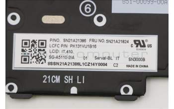 Lenovo 5N21A21824 Keyboard Internal, Italian, Black, Backlight, UK