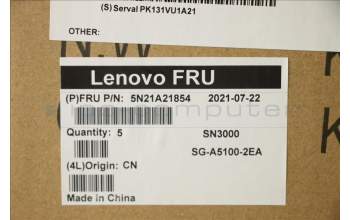 Lenovo 5N21A21854 Keyboard Internal, Spanish, Black, Non-Backlight, UK