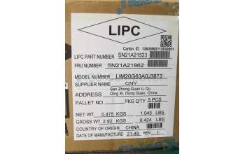 Lenovo 5N21A21962 Keyboard Internal, Arabic, Grey, Backlight, US