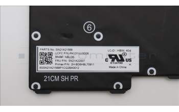 Lenovo 5N21A22007 Keyboard Internal, Hebrew, Grey, Backlight, US