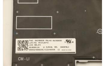 Lenovo 5N21B08383 Keyboard Internal, Belgian, Backlight, UK