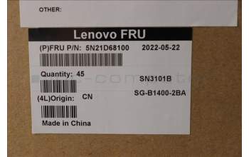 Lenovo 5N21D68100 Keyboard Internal, UK English, BackLight, Black, UK