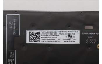 Lenovo 5N21D68247 Keyboard Internal, Hebrew, BackLight, Black, US