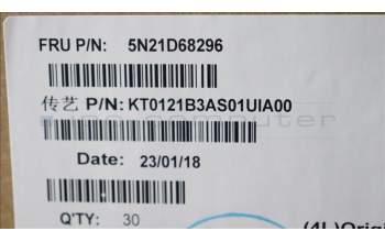 Lenovo 5N21D68296 Keyboard Internal, US English Euro, Non-BackLight, Black, US