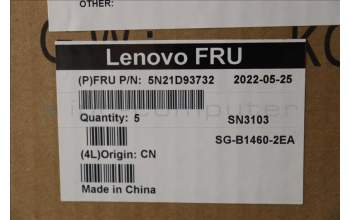 Lenovo 5N21D93732 Keyboard Internal, Spanish, Black, Non-Backlight, w/Number, UK