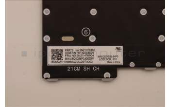 Lenovo 5N21H76904 Keyboard Internal, Portuguese, Grey, Backlight, UK