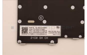 Lenovo 5N21H76918 Interne Tastatur, Englisch (US, Euro), Grau, Hintergrundbeleuchtung