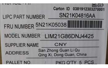 Lenovo 5N21K05038 NB_KYB CS23 NM TOP,BK-BL,CHY,NORDIC